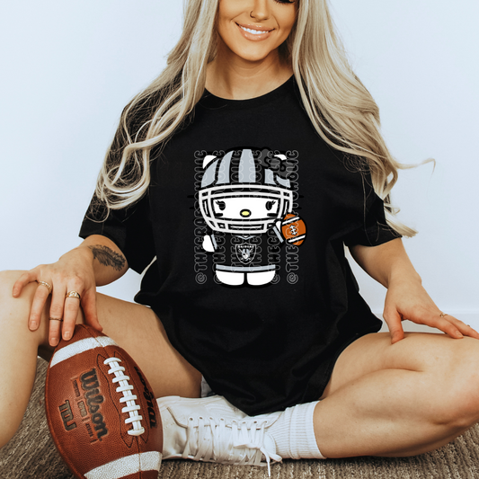 Football Kitty | Black and Silver