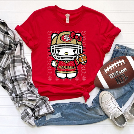 T-Shirt | Kawaii Football | Red and Gold