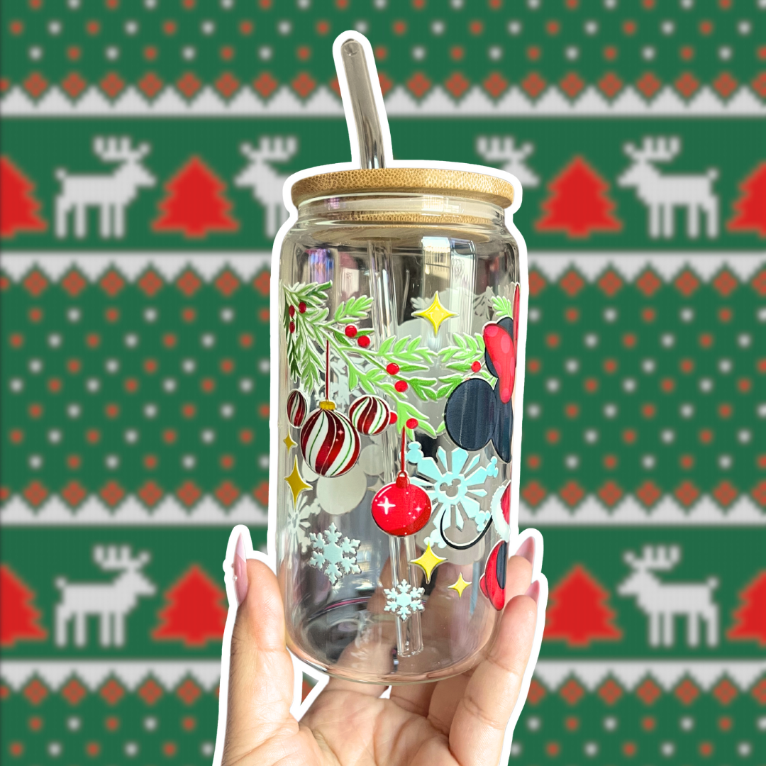 Under the Mistletoe Glass Cup