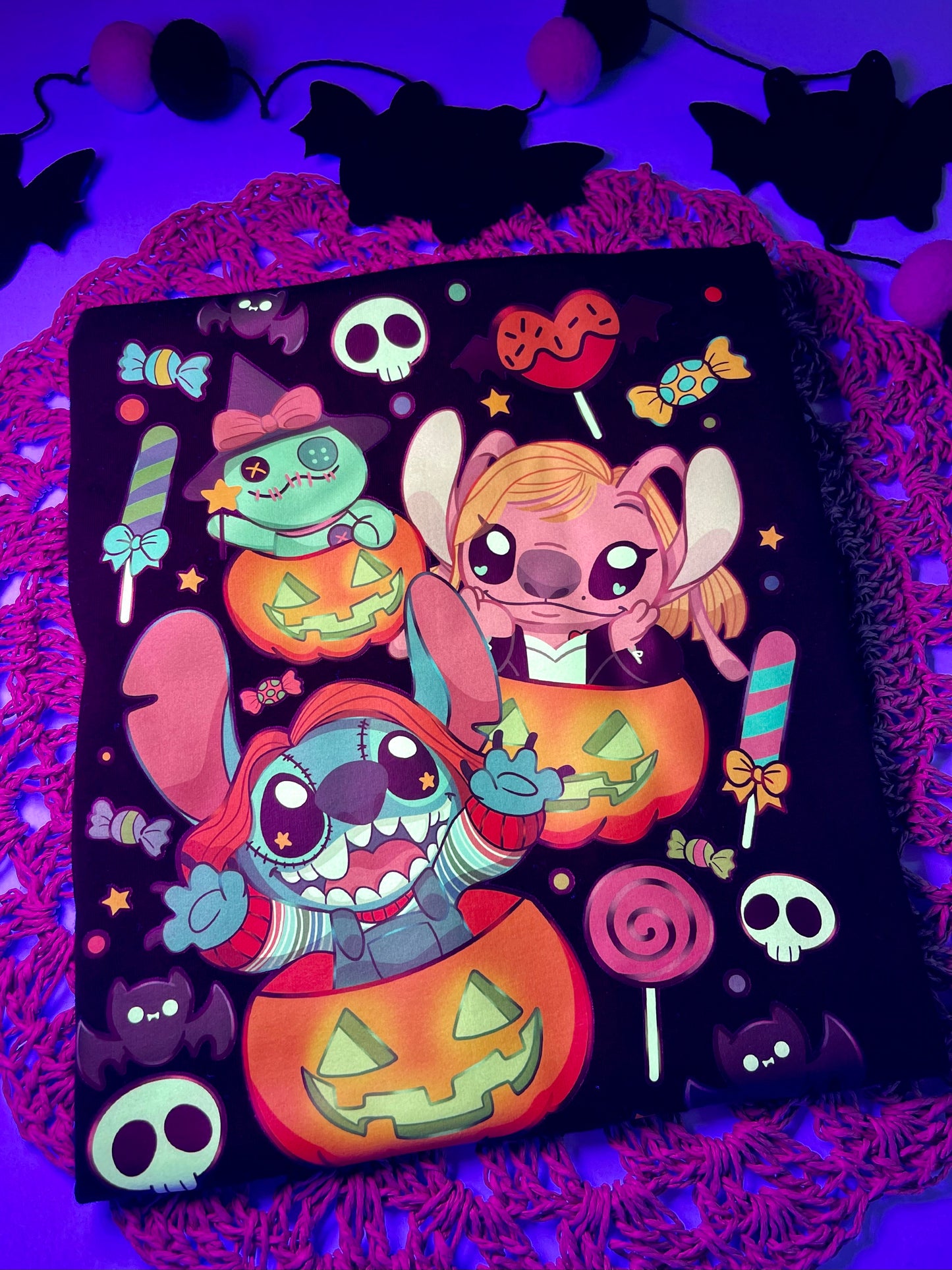 Spooky Alien Trick or Treat Bag | Shirt | Sweater | Glow in the dark!