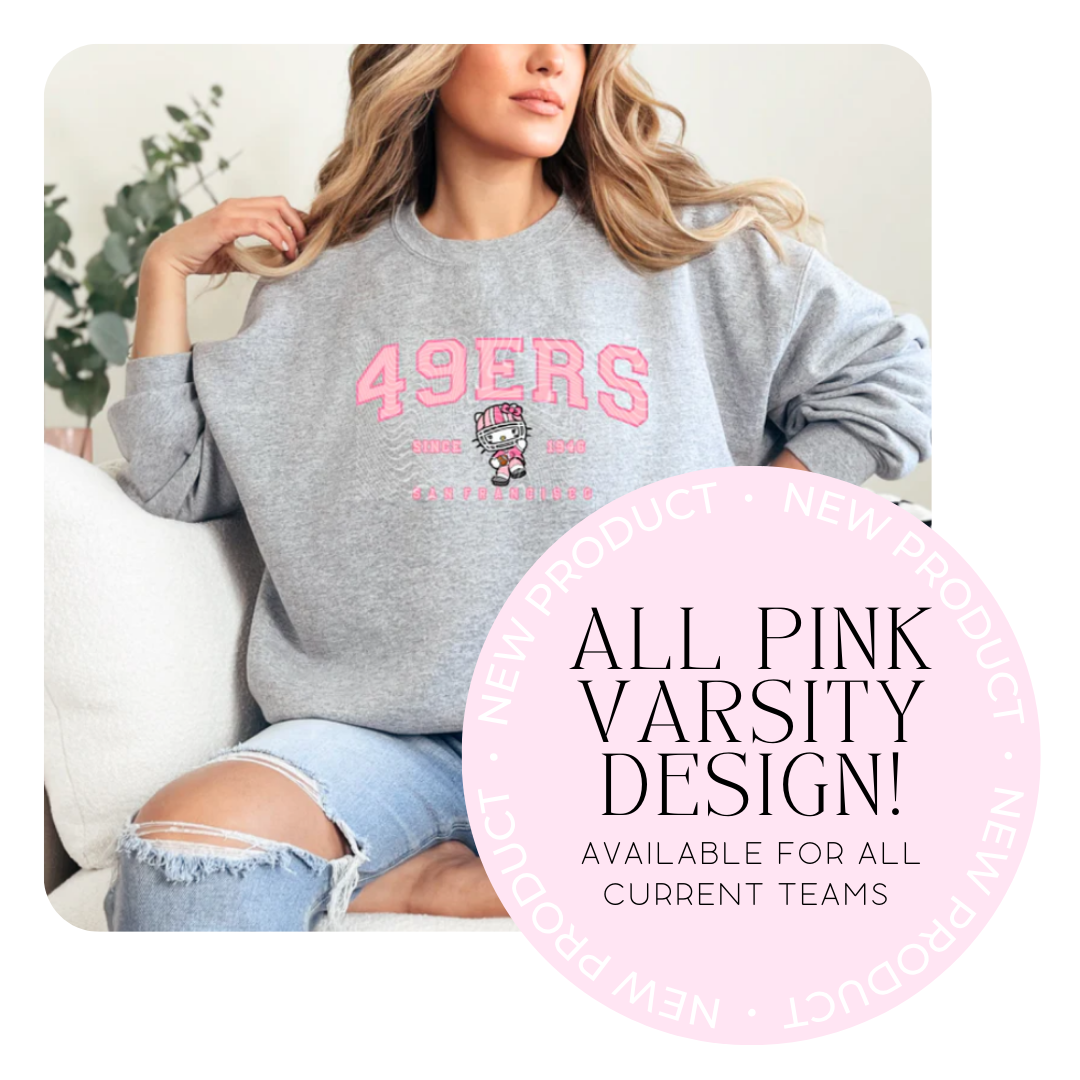 Pink Varsity Football Sweaters